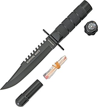 8.5 Inches Survival Knife with Black Finish