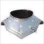 Fancy Gorget Neck Armor Collar Steel With Brass Riveted Decorati