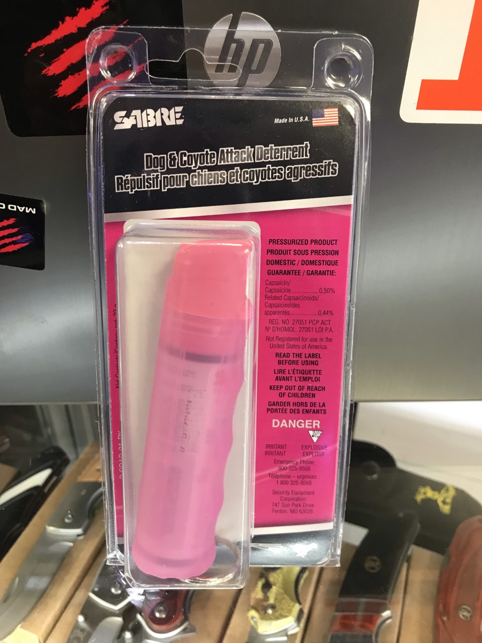 Sabre Dog Deterrent Pink Case Spray