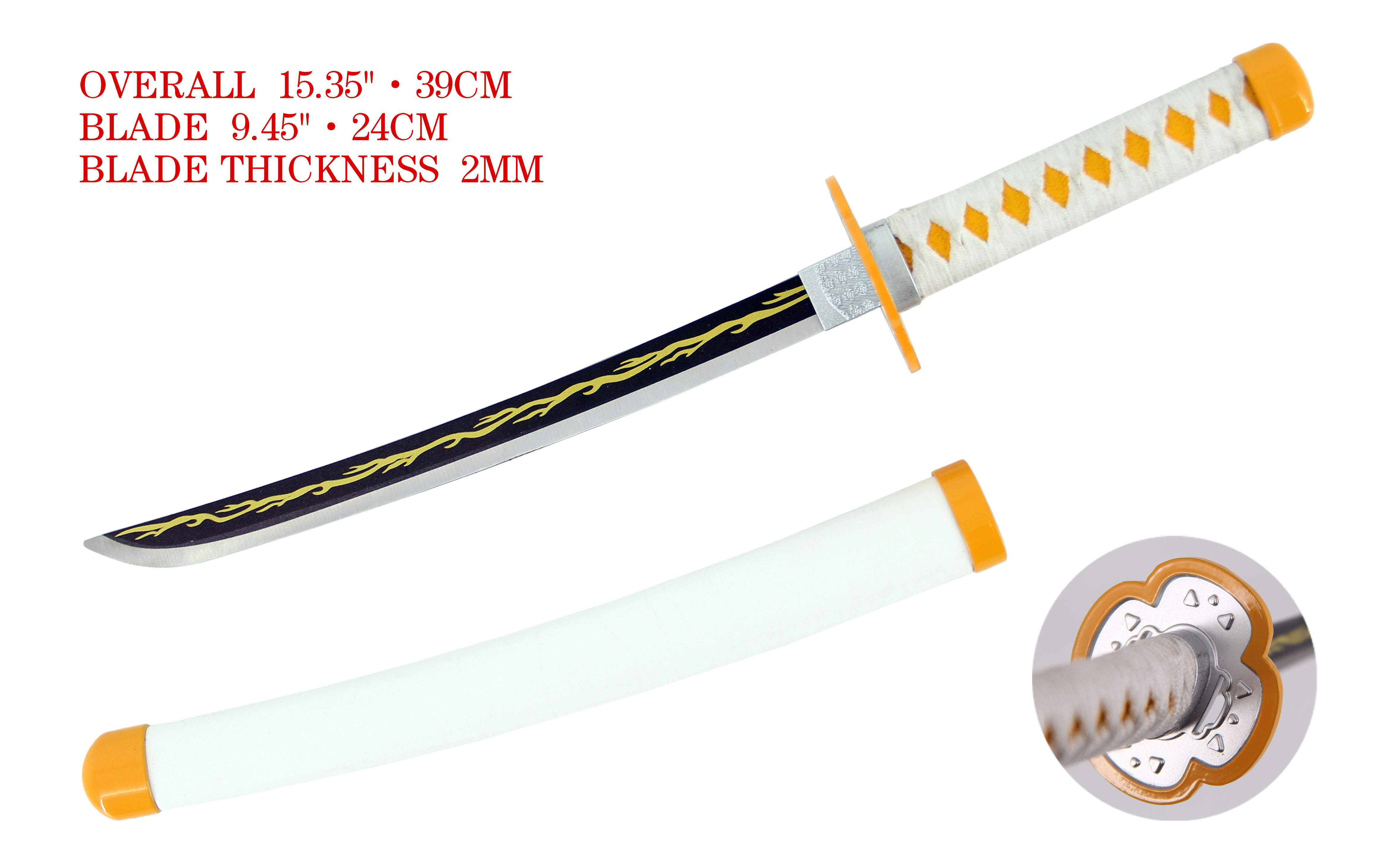 MINI  Zenitsu Agatsuma's Yellow Nichirin Miniature Katana WITH STAND  (Zenitsu Sword) SI22219-ST3