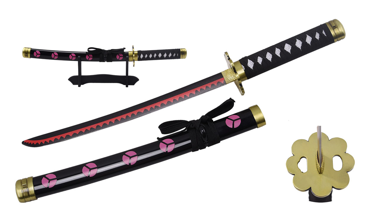 Mini Katana Replica Anime Fantasy Samurai Sword Video Game Cosplay Black