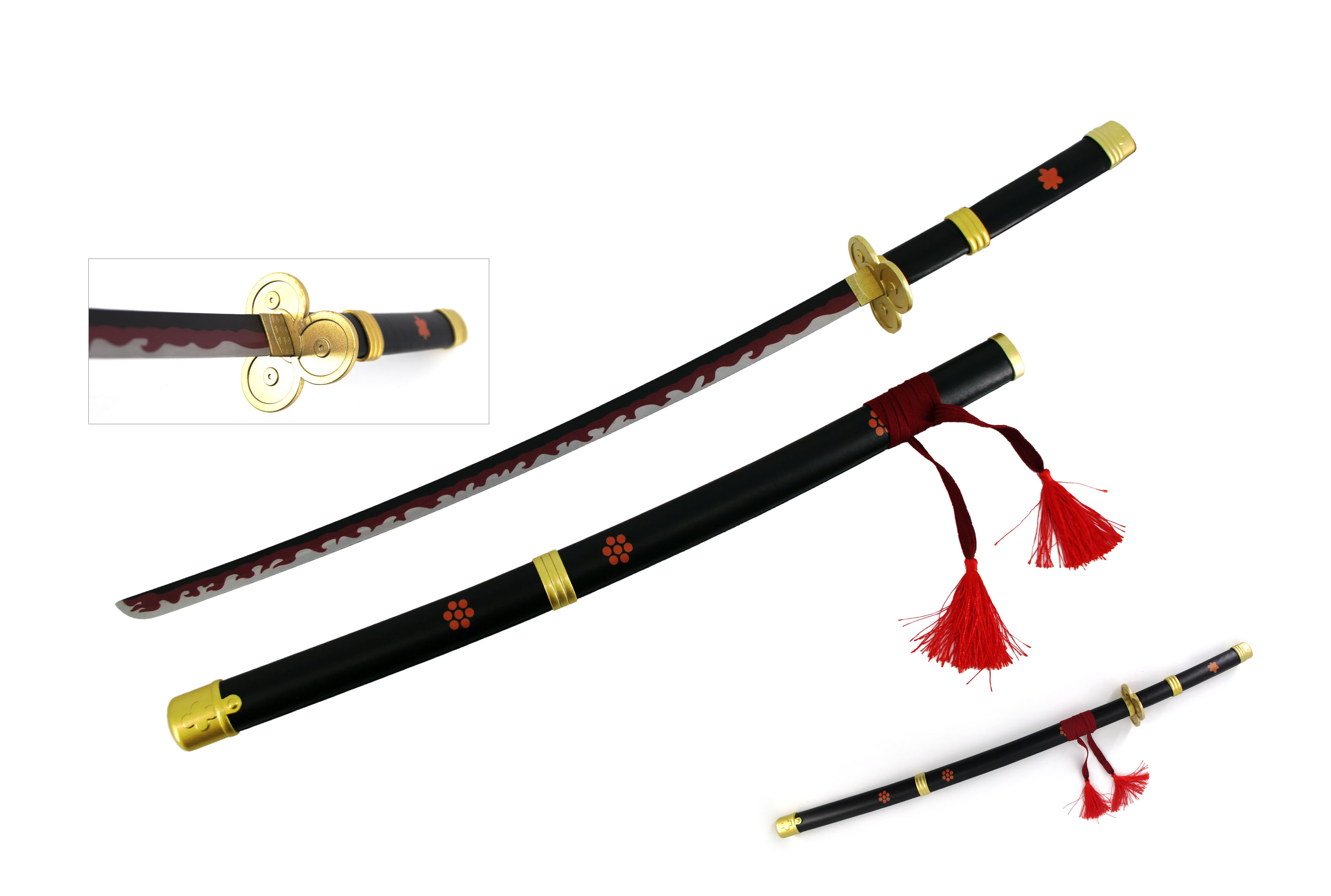 41” Anime Roronoa Zoro Metal Enma Yama Real Samurai Sword Katana Cosplay  Blade