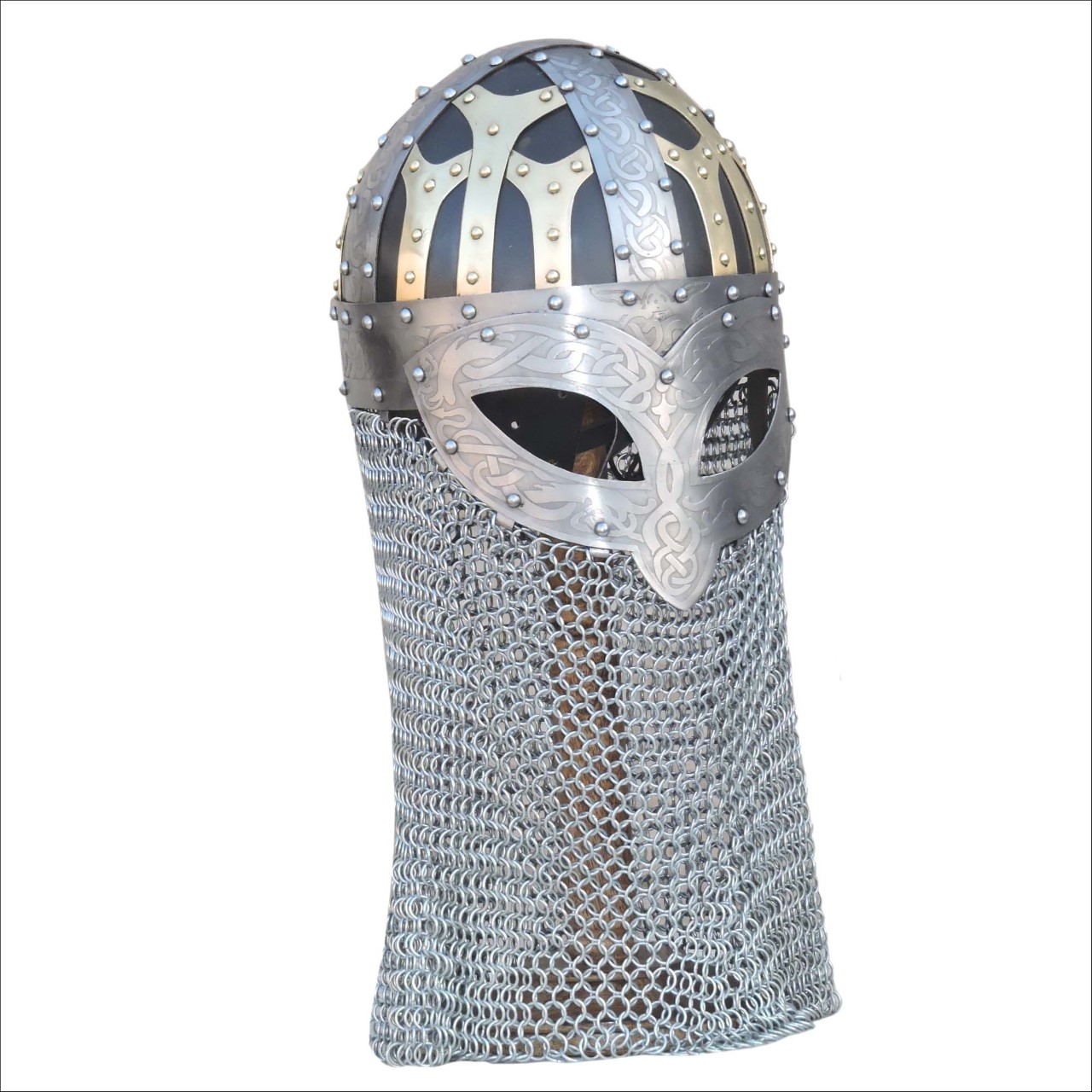 Highly Detailed Norse Warrior Helmet with Aventail